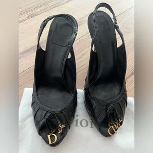 Dior Gipsy Slingback pumps heels sandals Shoes 38.5 8.5